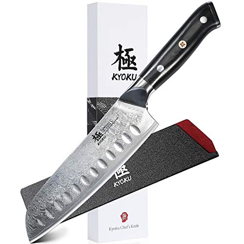 KYOKU Daimyo Series - Damascus Santoku Knife 7