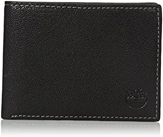 Timberland Men's Genuine Leather RFID Blocking Passcase Security Wallet, black, One Size