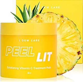 I DEW CARE Peel Lit Citric Acid Peel Pads | Exfoliating Vitamin C Treatment Pads with AHA and PHA | Chemical Peels for Face | Korean Skincare, Vegan, Cruelty-free, Gluten-free, Paraben-free