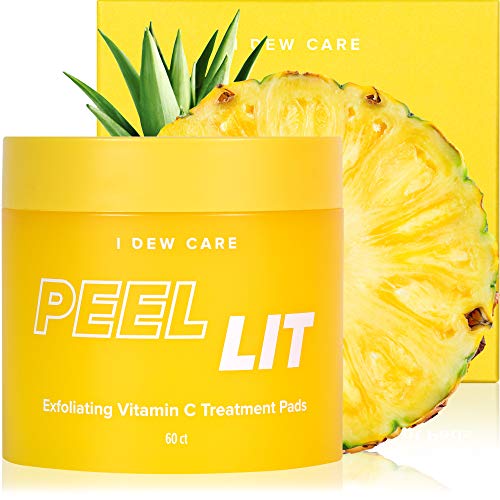 I DEW CARE Peel Lit Citric Acid Peel Pads | Exfoliating Vitamin C Treatment Pads with AHA and PHA | Chemical Peels for Face | Korean Skincare, Vegan, Cruelty-free, Gluten-free, Paraben-free