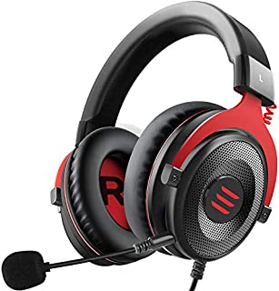 EKSA E900 Xbox Gaming Headset-Stereo Headset Wired Gaming Headphones with Noise Canceling Mic, Over Ear Headphones Compatible with PS4, PS5Xbox One, Nintendo Switch, PC, LaptopRed