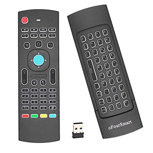 MX3 Pro Backlight 2.4G Mini Wireless Keyboard Air Remote Mouse 3D Fly Remote Controller Built-in 3-Gyro 3-Gsensor with Nano USB Receiver Perfect for Android TV Box IPTV Mini PC Smart Projector