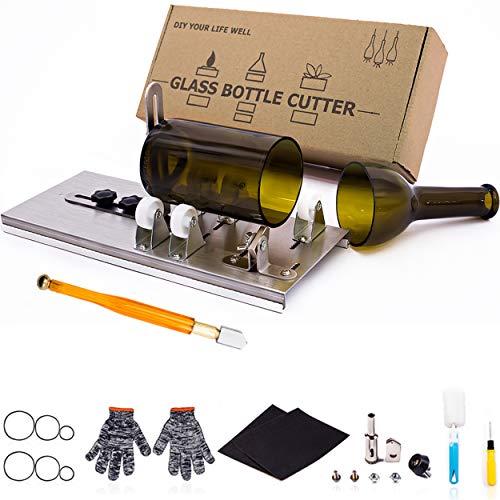 Glass Bottle Cutter, Upgraded Bottle Cutting Tool Kit, DIY Machine for Cutting Wine, Beer, Liquor, Whiskey, Alcohol, Champagne, Bottle Cutter for Round Bottle by Camdios