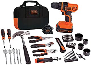 BLACK+DECKER 20V MAX Drill & Home Tool Kit, 68 Piece (LDX120PK)