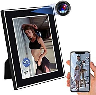 Spy Camera Wireless Hidden ZXWDDP HD 1080P Nanny Cam Baby Pet Monitor WiFi Photo Frame Camera Motion Detection/Indoor Security Monitoring Camera Support Android/iOS