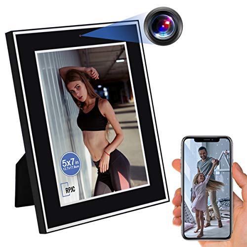 Spy Camera Wireless Hidden ZXWDDP HD 1080P Nanny Cam Baby Pet Monitor WiFi Photo Frame Camera Motion Detection/Indoor Security Monitoring Camera Support Android/iOS