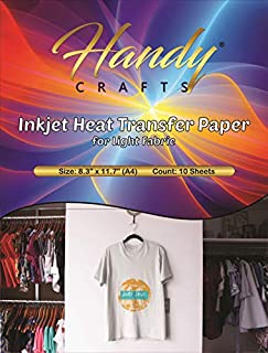 Handy Crafts Inkjet Heat Transfer Paper for Light Fabric, 8.3