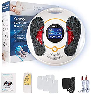 OSITO Circulation System & Nerve Muscle Stimulator - Improves Foot Circulation and Neuropathy, Relieves Feet Legs Pains, Massages and Relaxes Body with TENS Unit & 4 Electrode pads,Clinical-proven Eff