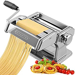 Nuvantee Pasta Maker - Highest Quality Pasta Machine - 150 Roller with Pasta Cutter - 7 Adjustable Thickness Settings