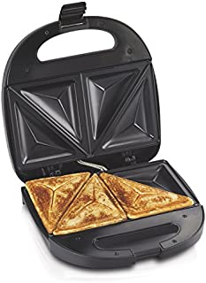 Hamilton Beach Sandwich Maker, Makes Omelettes and Grilled Cheese, 4 Inch, Easy to Store (25430), BLACK