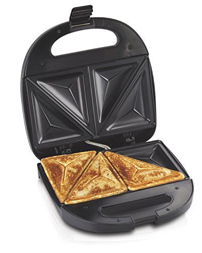 Hamilton Beach Sandwich Maker, Makes Omelettes and Grilled Cheese, 4 Inch, Easy to Store (25430), BLACK