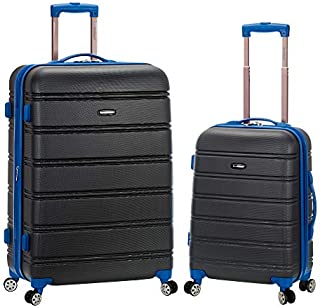 Rockland Melbourne Hardside Expandable Spinner Wheel Luggage, Grey, 2-Piece Set (20/28)