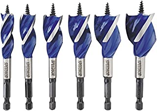 IRWIN SPEEDBOR Drill Bit Set for Wood, 4-Inch, 6-Piece (1877239)