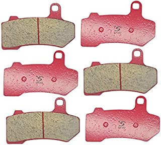 SYUU Motorcycle Replacement Front Rear Ceramic Brake Pads Brakes for Harley Davidson Touring FLHX Street Glide FLHR Road King 2008-2017 FA409FR