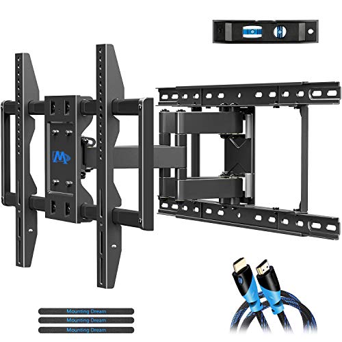 Mounting Dream TV Wall Mounts TV Bracket for 42-70 Inch TVs, Premium TV Mount, Full Motion TV Wall Mount with Articulating Arms, Max VESA 600x400mm and 100 LBS, Fits 16