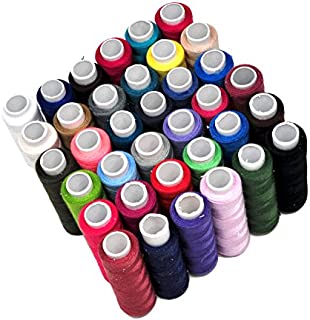 Mandala Crafts 36 Color All Purpose Hand Machine Sewing Embroidery Polyester Thread Assortment Spools Kit (36 Colors)