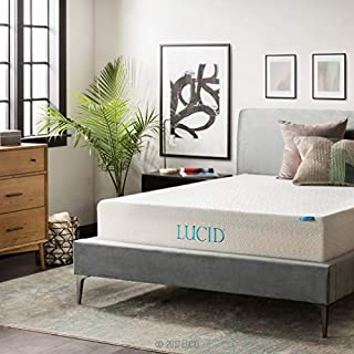 LUCID 12 Inch Gel Memory Foam Mattress - Triple-Layer - Ventilated Gel Foam - CertiPUR-US Certified - 10-Year Warranty - King