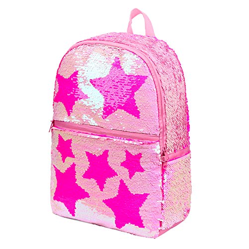 Sequin School Backpack for Girls Boys Kids Cute Kindergarten Elementary Book Bag Bookbag Glitter Sparkly Back Pack