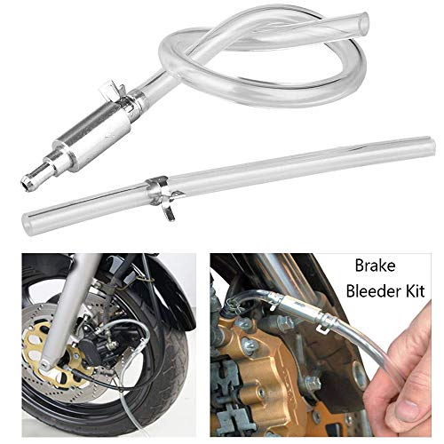 vbaxy Brake Bleeder Hose- One Way Check Valve Tube Bleeding Tool Kit for Motorcycle Car Clutch