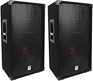 (2) Rockville RSG12 12 3-Way 1000 Watt 8-Ohm Passive DJ/Pro Audio PA Speaker