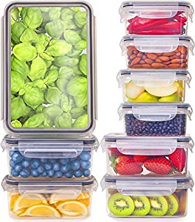 Fullstar (9 Pack) Food Storage Containers with Lids - Plastic Food Containers with Lids - Plastic Containers with Lids BPA-Free - Leftover Food Containers - Airtight Leak Proof Food Container