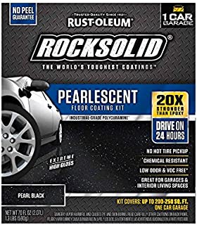 Rust-Oleum 306325 Rock-Solid Pearlescent Garage Floor Coating Kit, Pearl Black