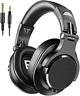 Bopmen Over Ear Headphones - Wired Studio Headphones with Shareport, Foldable Headsets with Stereo Bass Sound for Monitoring Recording Keyboard Guitar Amp DJ Cellphone, Black