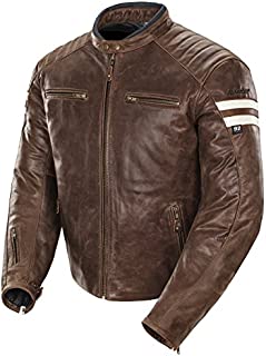 Joe Rocket - 1326-2303 Classic'92 Men's Leather Motorcycle Jacket (Brown/Cream, Medium)