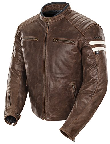 Joe Rocket - 1326-2303 Classic'92 Men's Leather Motorcycle Jacket (Brown/Cream, Medium)