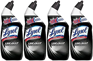 Lysol Toilet Bowl Cleaner with Lime and Rust Remover, 24 Fl Oz (Pack of 4)