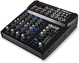 Alto Professional ZMX862 | Studio Quality 6 Channel Compact Audio Mixing Desk with Two XLR Microphone Inputs, Two Stereo Inputs and Two Aux Outputs