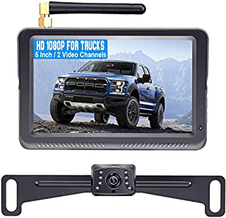 DoHonest S23 HD 1080P Wireless Backup Camera with 5 Inch TFT Monitor Driving/Reversing Kit, Stable Digital Signal Rear View Camera for Trucks,Vans,Campers,Cars,RVs Super Night Vision IP69K Waterproof