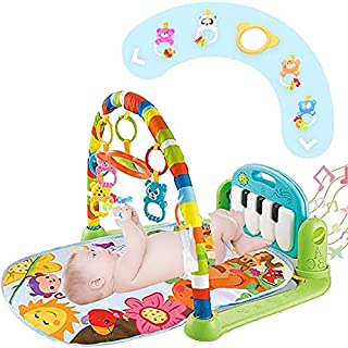 Baby Play Mat Activity Gym with Music and Lights, Baby Gym Activity Center with Colorful Baby Toys, Kick and Play Piano Musical Toys for 0 to 3 6 9 12 Months, Baby Shower