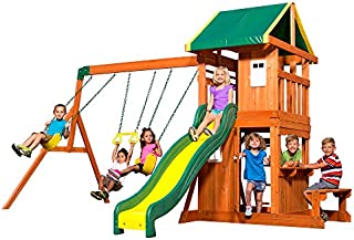 Backyard Discovery Oakmont All Cedar Wood Playset Swing Set