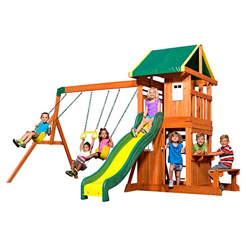 Backyard Discovery Oakmont All Cedar Wood Playset Swing Set