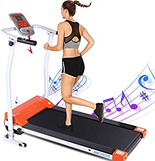 ANCHEER Fitness Electric Treadmill, Cardio Training with LCD Monitor, Pulse Grip, Safe Key Running Walking Jogging Exercise Folding Treadmill for Home/Gym/Office Use 2021 Updated