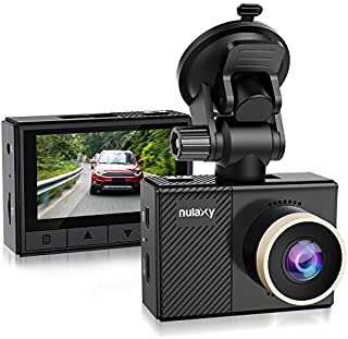 Nulaxy Dash Cam, 1080P Full HD Car Camera Recorder 170° Wide Angle, Super Night Vision, Motion Detection, G-Sensor, Loop Recording, Parking Mode, Supports up to 64GB microSD Card - Black