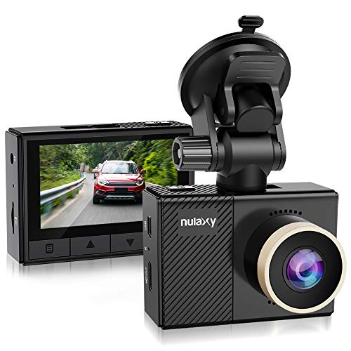 Nulaxy Dash Cam, 1080P Full HD Car Camera Recorder 170° Wide Angle, Super Night Vision, Motion Detection, G-Sensor, Loop Recording, Parking Mode, Supports up to 64GB microSD Card - Black