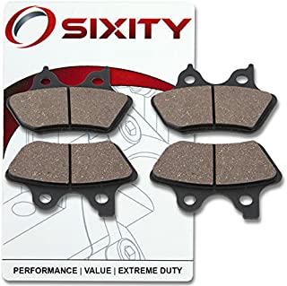 Sixity Front Ceramic Brake Pads 2000-2003 for Harley Davidson FXDL Dyna Low Rider Set Full Kit Complete
