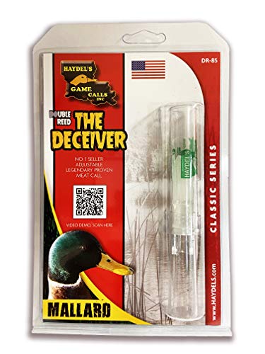 Haydel's Game calls Inc. DR-85 Mallard Duck Call for Hunting, Double Reed, Adjustable. Legendary Proven Meat Call