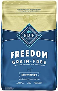 Blue Buffalo Freedom Grain Free Natural Senior Dry Dog Food, Chicken 24-lb