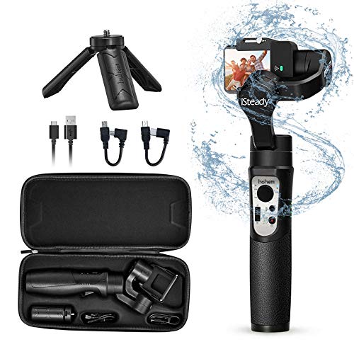 3-Axis Gimbal Stabilizer Handheld for GoPro 8 Action Camera W/Tripod Mount Water-Resistance GoPro Wireless Control for GoPro Hero 8,7,6,5,4,3, DJI Osmo Action,SJ CAM,YI Cam,Sony RX0  iSteady Pro3