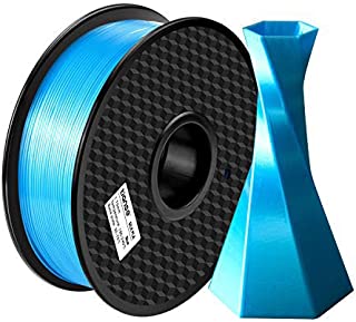 TIANSE Silk Blue PLA 3D Printer Filament 1.75mm 1kg Spool Filament for 3D Printing, Dimensional Accuracy +/- 0.03 mm, Tangle Free & No Plugging