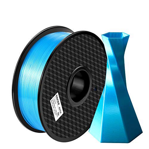 TIANSE Silk Blue PLA 3D Printer Filament 1.75mm 1kg Spool Filament for 3D Printing, Dimensional Accuracy +/- 0.03 mm, Tangle Free & No Plugging