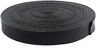 Weoxpr Lightweight Polypropylene Webbing, 1 Inch W x 20 Yards, Black, for Lawn Chairs, Hammocks, Towing, Outdoor Climbing and DIY Making Luggage Strap, Pet Collar, Backpack Repairing