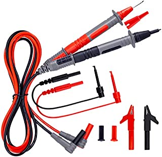 KAIWEETS Soft Silicone Electrician Test Leads Kit CAT III 1000V & CAT IV 600V with Alligator Clips and Needle Probe for Fluke/AstroAI/INNOVA Multimeter Electronic Clamp Meter