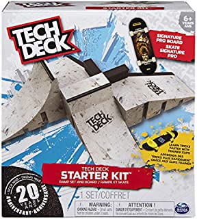 Tech Deck - Starter Kit - Ramp Set with Exclusive Board and Trainer Clips