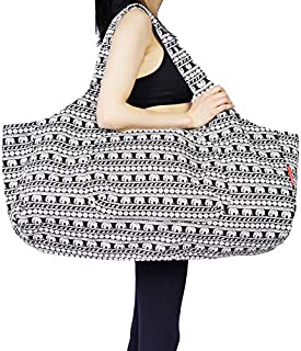 Aozora Yoga Mat Bag Large Yoga Mat Tote Sling Carrier with Pockets Fits Mats with Multi-Functional Storage Pockets Light and Durable (Elephant)