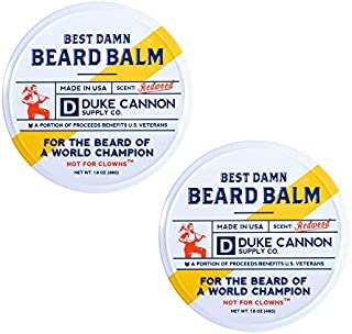 Duke Cannon Supply Co. Best Beard Balm, Redwood Scent, 1.6oz (2 Pack)