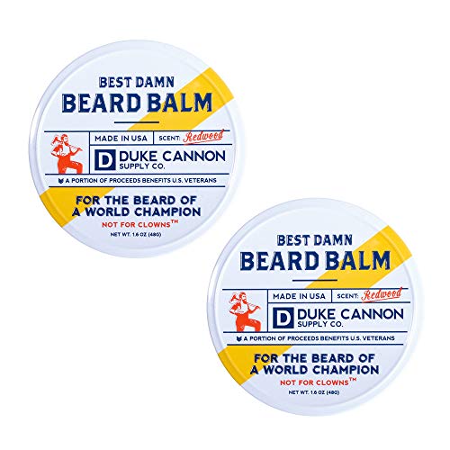 Duke Cannon Supply Co. Best Beard Balm, Redwood Scent, 1.6oz (2 Pack)